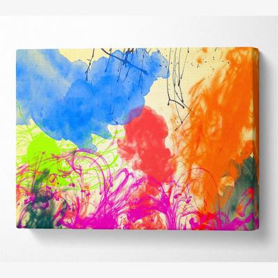 The Range Colourful Clouds In The Garden Canvas Print Wall Art - Yellow / 81.28cm