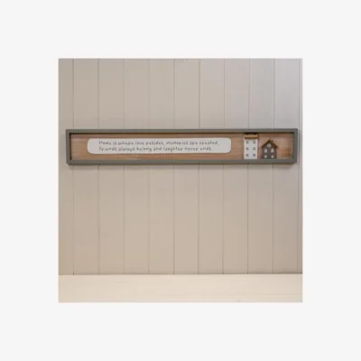 The Range Rectangle Grey Border Wooden Sign 'Home is Where Love Resides Memories - Grey