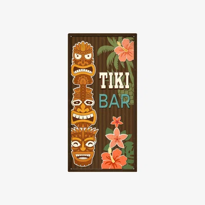 The Range Tropical Tiki Metal Plaque