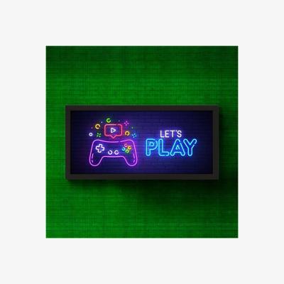 The Range Wall Art Framed Print Kids Let's Play - Black