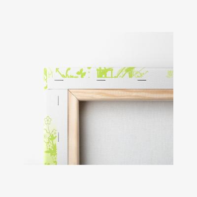 The Range Green Flowers Canvas Print Wall Art - Yellow / 81.28cm
