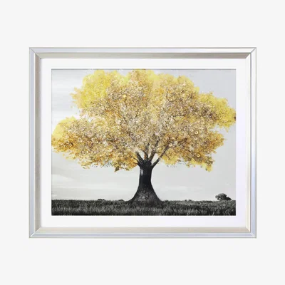The Range Mustard Oak Tree Embellished Wall Art