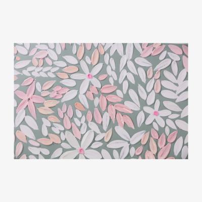 The Range Floral Pastel Textured Art - Green