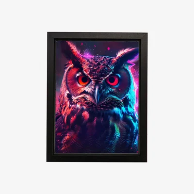 The Range Neon Owl Metal Wall Art - Silver / 500g
