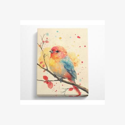 The Range Colourful Bird Canvas Print - Black / 101.6cm
