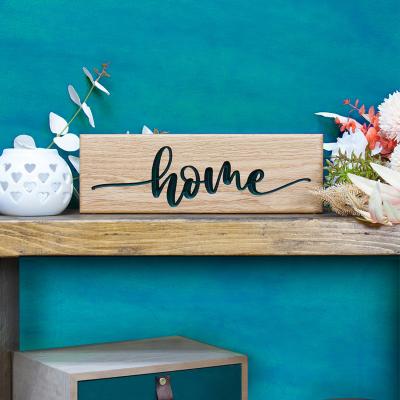 The Range Engraved Oak Home Sign - Neutral