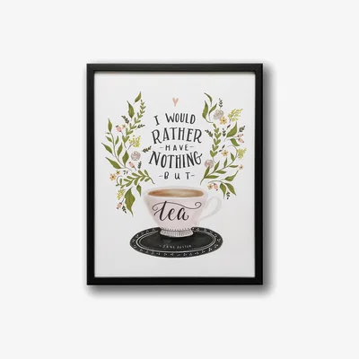The Range Jane Austen Nothing But Tea Framed Print