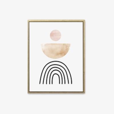 The Range Abstract Shapes Framed Canvas