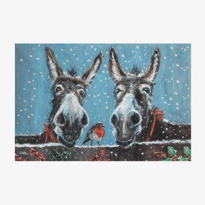 The Range Louise Brown Glitter Christmas Donkeys