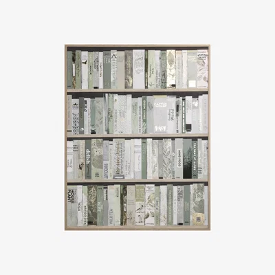 The Range Sage Book Collection Framed Canvas - Sage