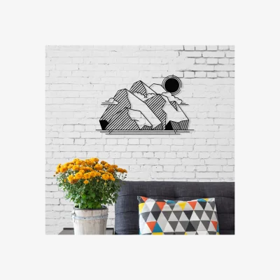 The Range Decortie Geometric Shaped Wall Art - Black/White