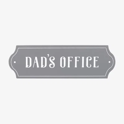 The Range Dad'S Office Wall Plaque Perfect Father'S Day Gift - Grey