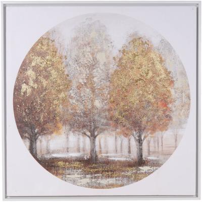 The Range Ochre Trees Framed Canvas