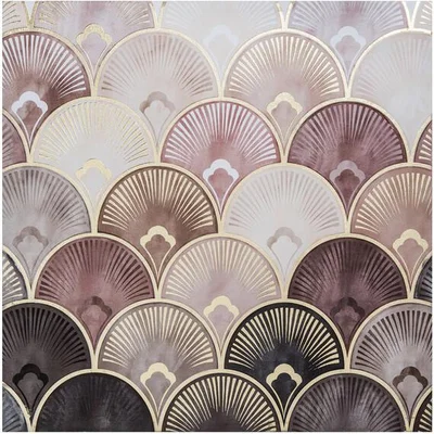 The Range Pink and Gold Foiled Art Deco Canvas