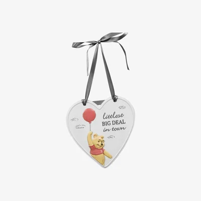 The Range Disney Winnie the Pooh Resin Littlest Big Deal in Town Heart Plaque - White