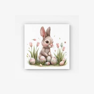 The Range Sweet Easter Bunny HD Metal Print - Neutral / 40cm