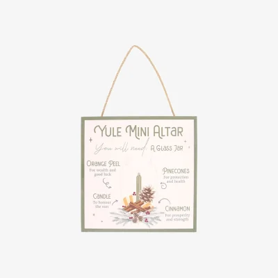 The Range Something Different Yule Altar MDF Hanging Sign - Pink/Grey