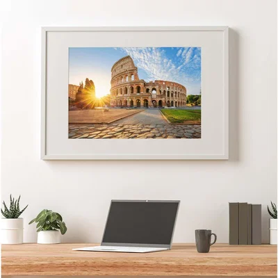 The Range Colosseum In Rome At Sunrise Art Print - Brown / 29.7cm