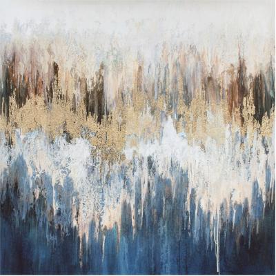 The Range Midnight Foiled Abstract Canvas