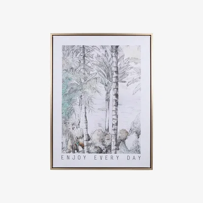 The Range Peaceful Paradise Illustrated Framed Art - White