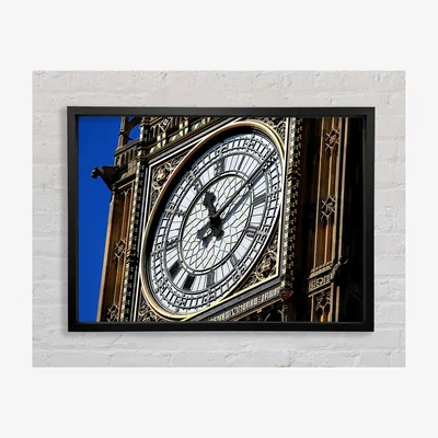 The Range Big Ben Face Framed Print Architecture Prints - Black