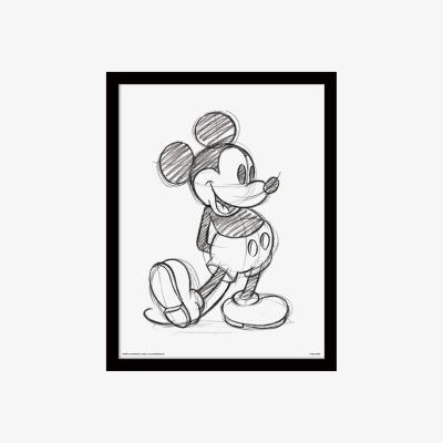 The Range Mickey Mouse Sketched Single Framed Print