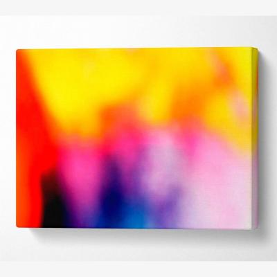 The Range Rainbow Mist Canvas Print Wall Art - Yellow / 66.04cm