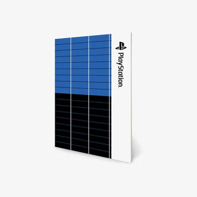 The Range PlayStation Portrait (Pinstripe Verticle White Strip) Wall Art - Colourful