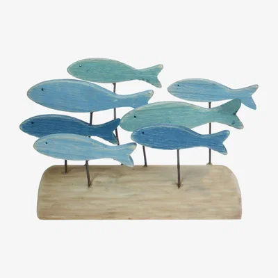 The Range Wooden Shoal Of Fish - Blue