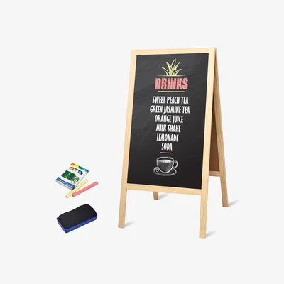 The Range Double-Sided Chalkboard Foldable Advertising Board - Black