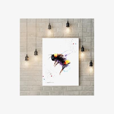 The Range Bee Wall Art Canvas - Black / 61cm