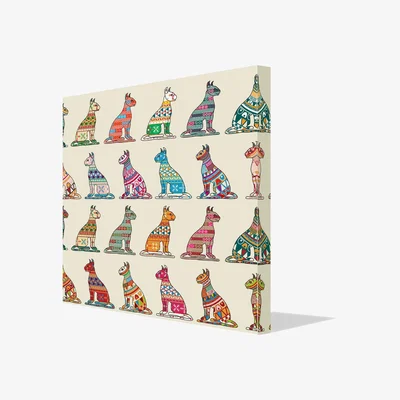 The Range Cats of egypt Canvas print - Yellow / 152cm / 101cm