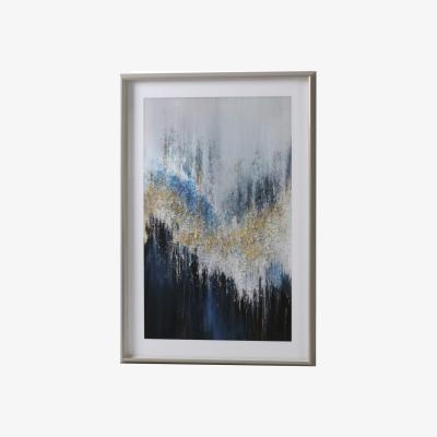 The Range Deep Navy Glossy Jewelled Framed Art - Navy