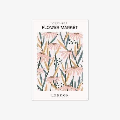 The Range Chelsea Flower Market Print - Blush Pink, Green, Mustard Yellow, White