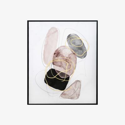 The Range Abstract Foiled Framed Canvas