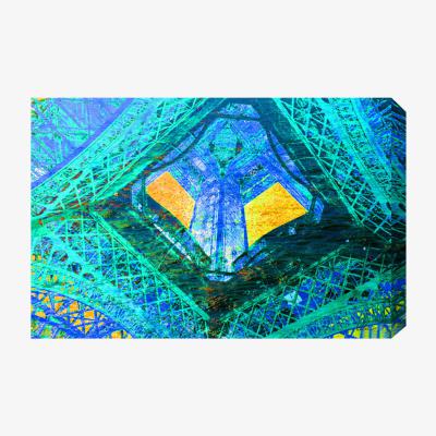 The Range French Looking up Art Print on Canvas - Blue / 112cm