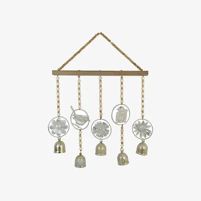 The Range Vintage Effect Beaded Hanging Bells - Natural