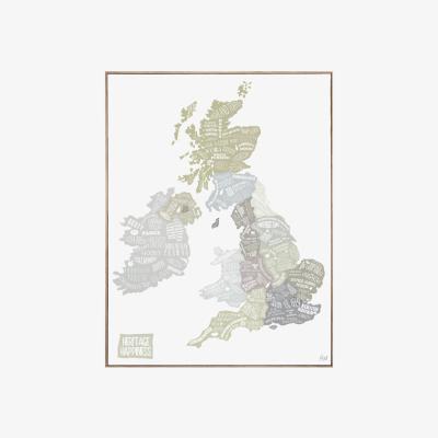 The Range A.Todd Framed Heritage Food Map
