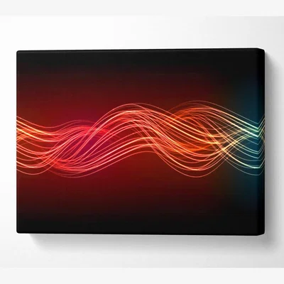 The Range Flow Of Energy Canvas Print Wall Art - Yellow / 81.28cm