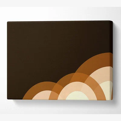 The Range Concentric Circles Canvas Print Wall Art - Yellow / 101.6cm