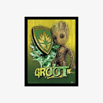 The Range Guardians Of The Galaxy Vol. 2 (Groot Shield) Framed Print