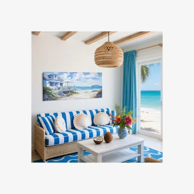 The Range Jago Thomas Beach Escape Canvas - Blue