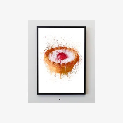 The Range Bakewell Tart Art Print - Orange / 21cm