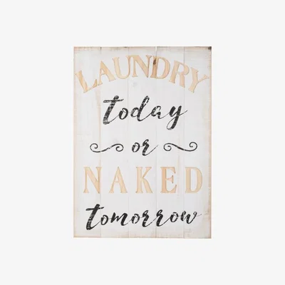 The Range Wooden Laundry Today Sign
