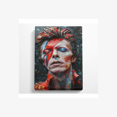 The Range Bowie Mosaaic Canvas Print - Black / 66.04cm