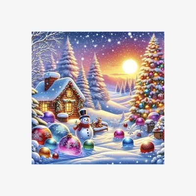 The Range Northpole Sunset Scene Diamond Art Painting  - Multi