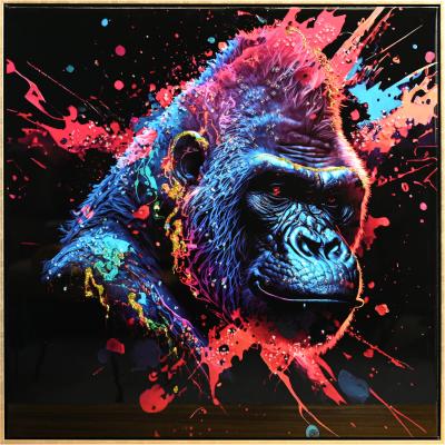 The Range Vibrant Embellished Gorilla Gloss Canvas - Black