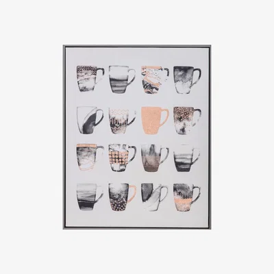 The Range Marble and Rose Gold Mugs Wall Art