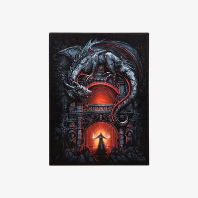 The Range Dragon's Lair Canvas Plaque by Spiral Direct - Grey
