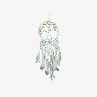 The Range Tree of Life Dreamcatcher Pure  Natural 16cm - White